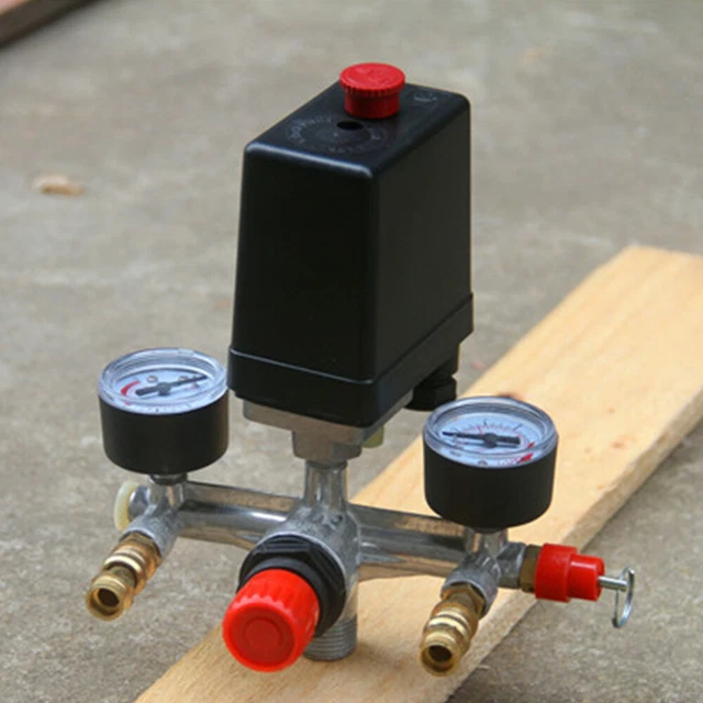 Compressor Barometer PRESSURE BAROMETERS AIR Compressor Relief Valve Shut Safety Release ...