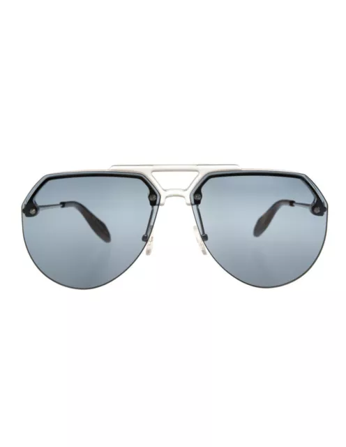 Alexander McQueen AM0139S 005 Crystal-Blue-Havana UNISEX Sunglasses Brille
