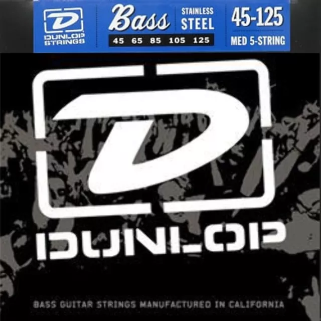 Dunlop Stainless Steel 5-string Bass strings 45-125, DBS45125