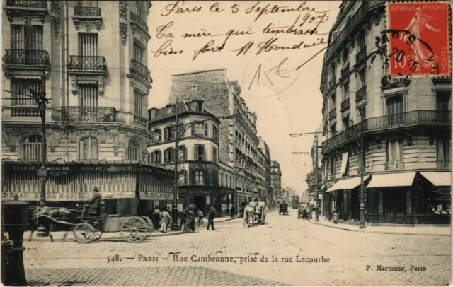 CPA PARIS 15e Rue Cambronne, taken from rue Lecourbe (65790)