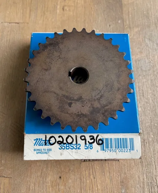 Martin 35Bs32 5/8" Bore With Keyway Roller Chain Sprocket #35 Chain 32 Teeth New