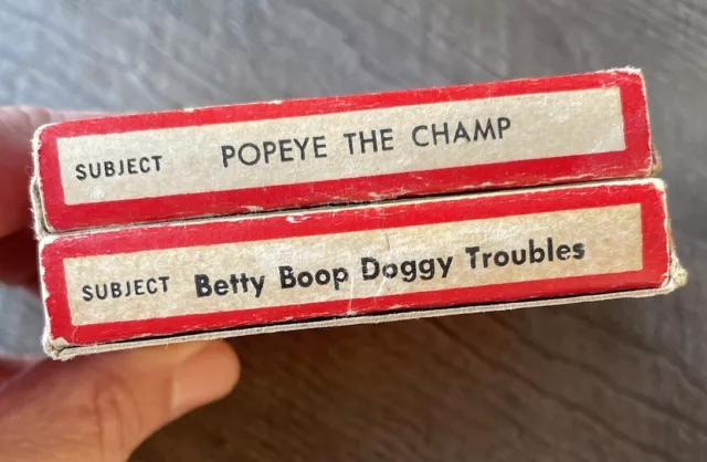 Vtg 8mm Special Film Comedy Lot (2) Popeye The Champ; Betty Boop Doggy Troubles