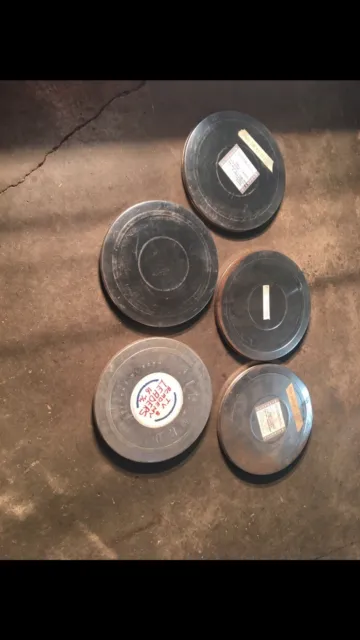 5 latas de película vacía de metal de 16 mm para almacenamiento (sin película)