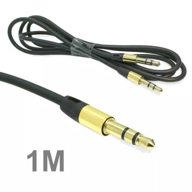 AUX Audio Kabel 3,5mm Schwarz Klinkenstecker Klinke für Stereo MP3 iPhone iPod