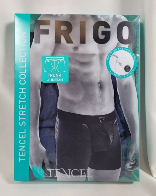 Frigo S Tencel Stretch Trunk 3" Inseam Blue, Adj Pouch Wicking Cool Breathable