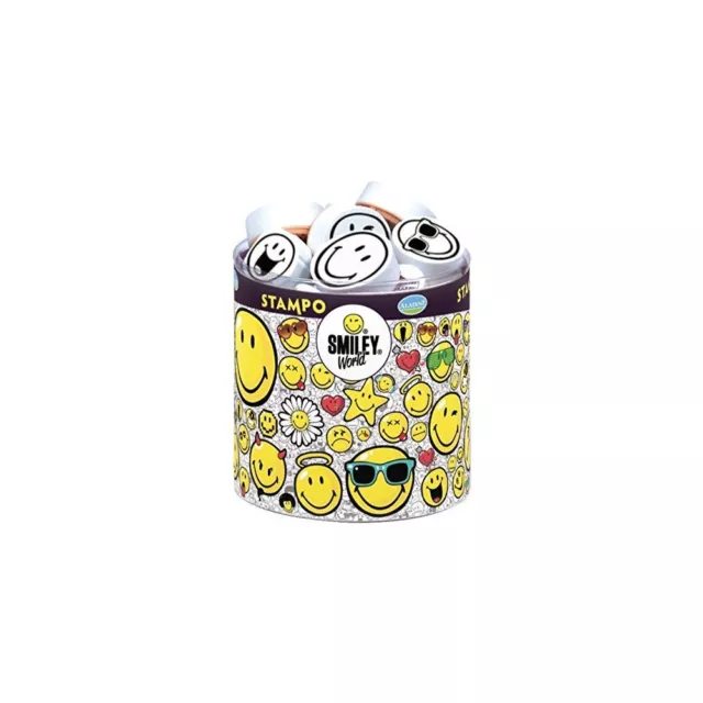 Smiley World and Aladine - Stampo Smiley - Emoji Tampons Set - Creative Toys and