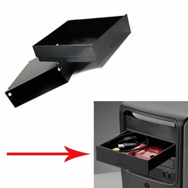 PC 5.25 inch Drive Bay DVD CD Storage Drawer Tray Protective Case Organizer
