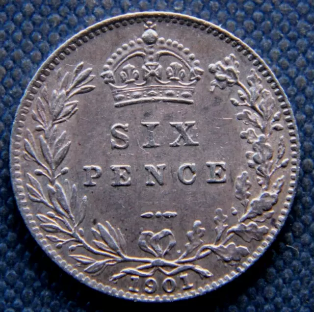 Great Britain, Six Pence 1901 silver coin