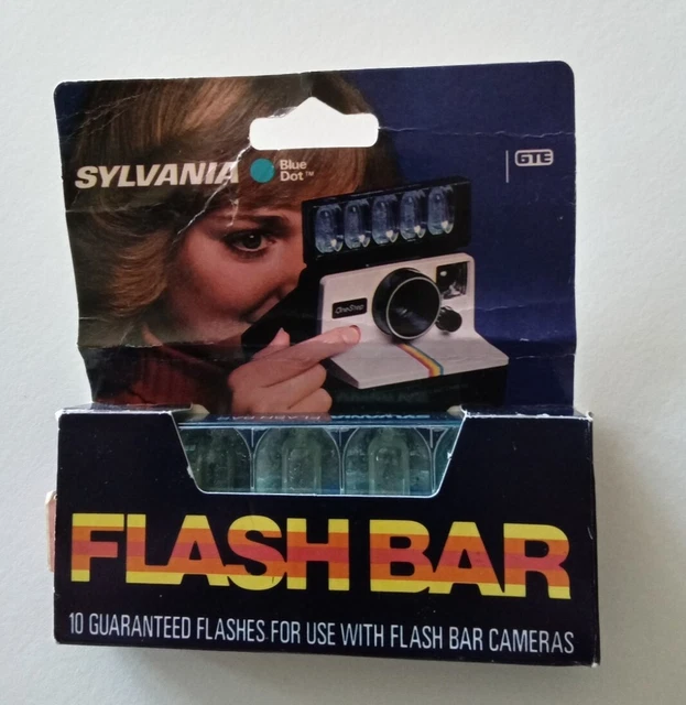 Vintage Unopened Box Sylvania Blue Dot Flash Bar - for Use With One Step Cameras