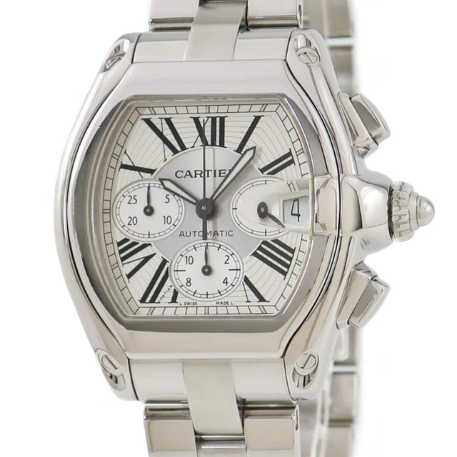 Cartier Roadster Xl Chronograph W62019X6 Tonneau Roman Men's #Hd324