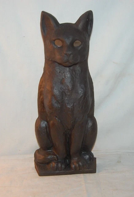 RARE Large 13 1/2 " Antique  CAT Cast Iron Doorstop