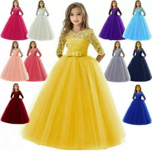 Kinder Blumenmädchen Blumen Mädchen Kleid Prinzessin Leis Kleid Party Hochzeit