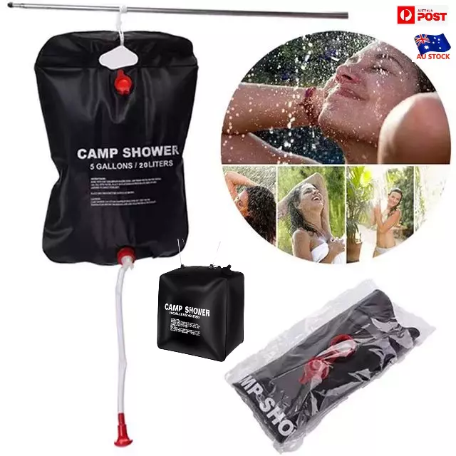 Outdoor Solar Heat Water Pipe Camping Hiking Travel Bag Camp Shower Bag 20L 40L