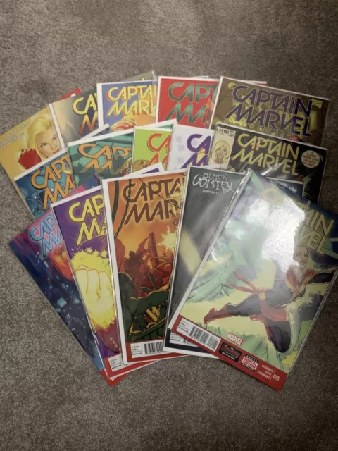 Captain Marvel Komplett #1 - #15 Und Schwarz Vortex Volllaufpaket (2014-2015)