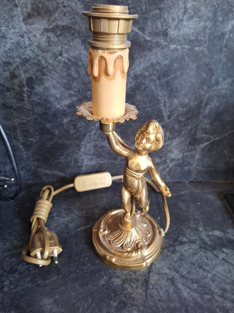 ANCIEN PIED DE Lampe En Bronze Signé E. OLSON EUR 99,00 - FR