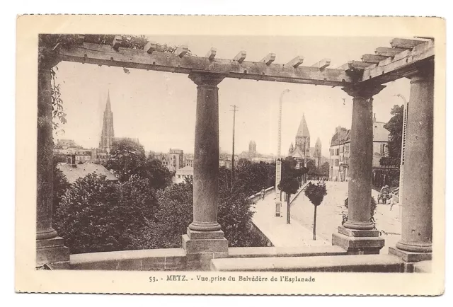 metz     vue prise du belvédère de l'esplanade