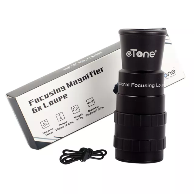 eTone 6x Magnifier Ground Glass Focusing Loupe Lupe 4x5 8x10 Large Format Camera