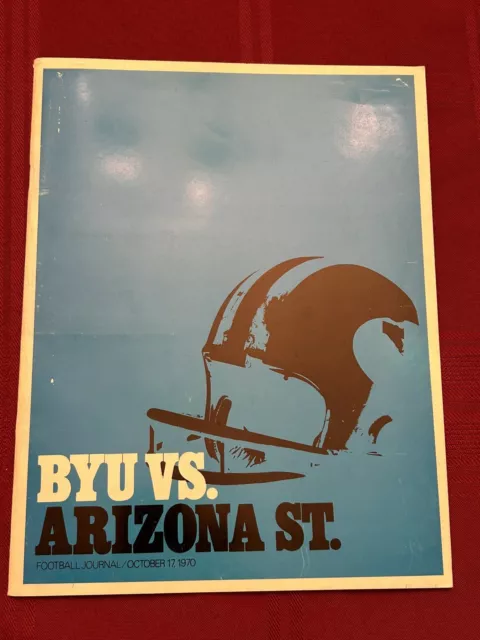 Vintage 10/17/1970 BYU vs Arizona State ￼Football ￼ Program