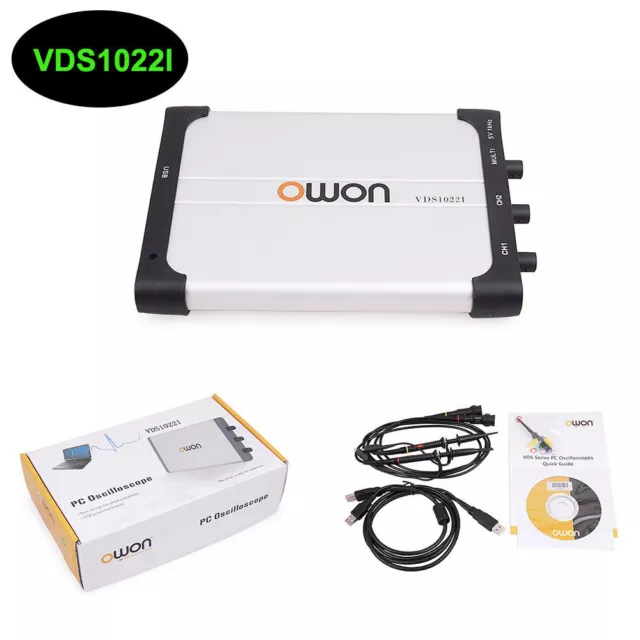 OWON VDS1022I USB Isolation PC Digital Storage Oscilloscope 25MHz 2+1 Ch 100MS/S 3