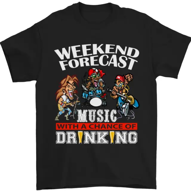 Music Weekend Funny Alcohol Beer Mens T-Shirt 100% Cotton