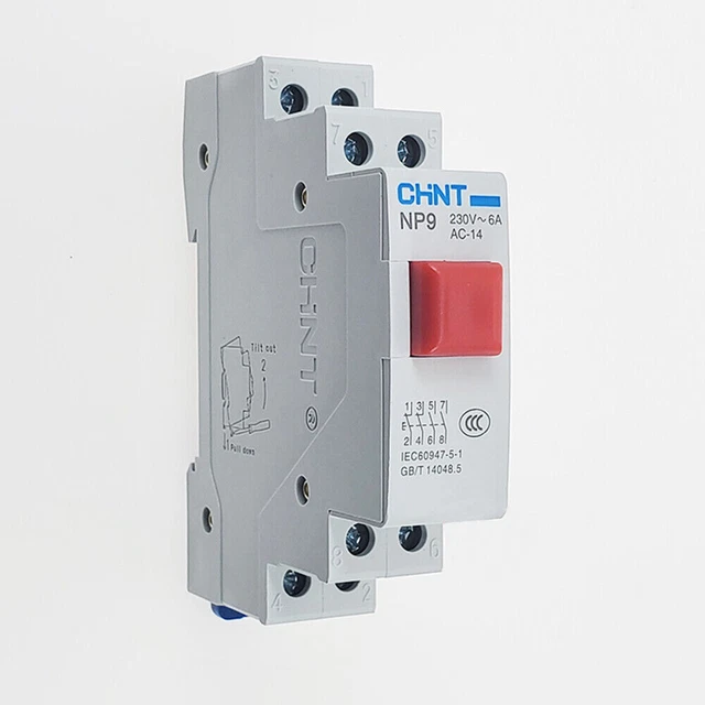 DIN RAIL MOUNTING Momentary Push Button Switch Normally Open/ Closed