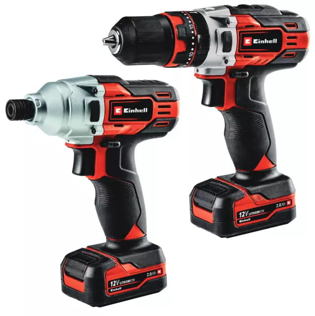 Einhell Drill Kit Cordless Impact Driver & Drill With 12V Batteries TE-TK 12 Li