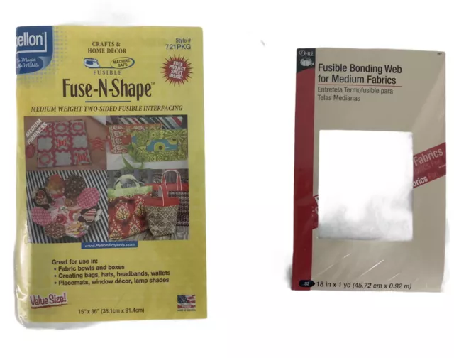 Pellon Fuse-N-Shape Heavyweight Fusible Interfacing White 15"X36" Bonus Pkg Web