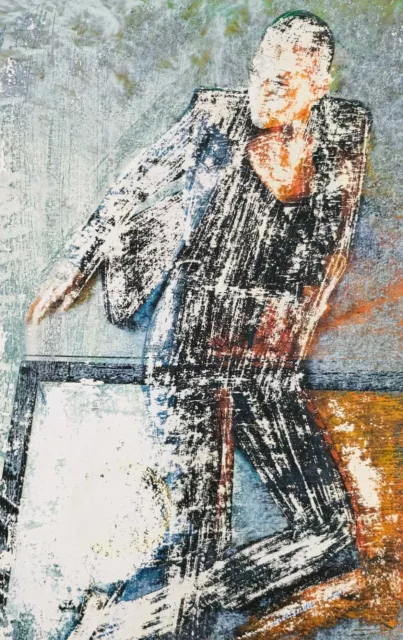 Jean Claude Chastaing - Peinture originale - Portrait intérieur 93