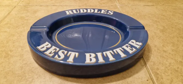 WADE RUDDLES BEST BITTER - BLUE ASHTRAY ASH TRAY 23.5cm X 18.5cm X 3.3cm