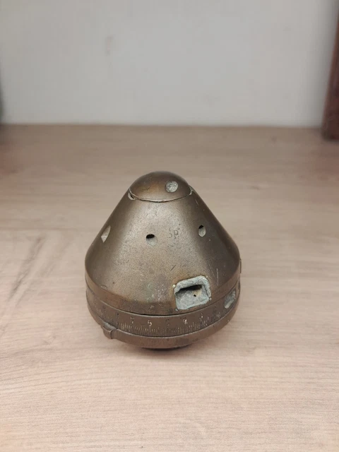 Encrier Sur Bois – Deux Têtes D'obus WW1 – Fusées Allemandes – Antique