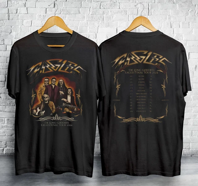 RARE!! THE EAGLES Band Long Goodbye Tour 2024 TShirt Unisex S5XL Gift
