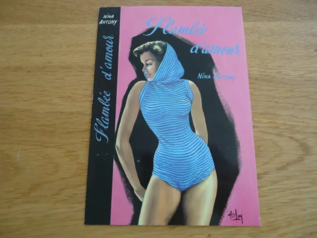Cpm A Encadrer Carte Postale 15X10 Pin Up Aslan Flambe D'amour 1957 Nina Anthony