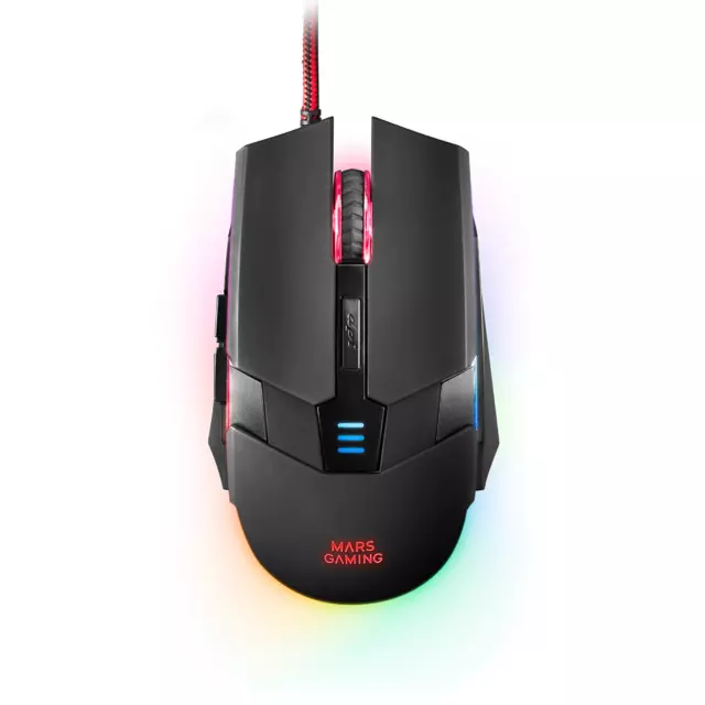 Ratón Mars Gaming MM116, RGB,  3200DPI, Negro