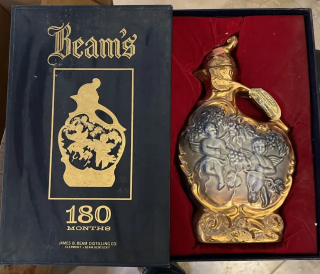 Jim Beam  Angel Cherub Liquor  Whiskey Decanter Bottle 1974 Regal China 180