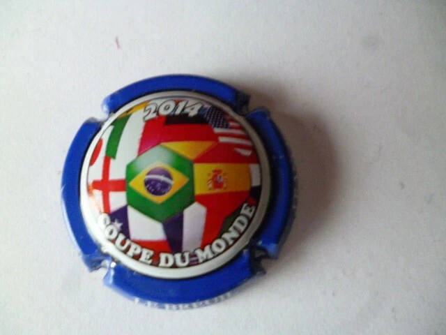CAPSULE DE CHAMPAGNE Pierre MIGNON, coupe du monde 2014, contour bleu