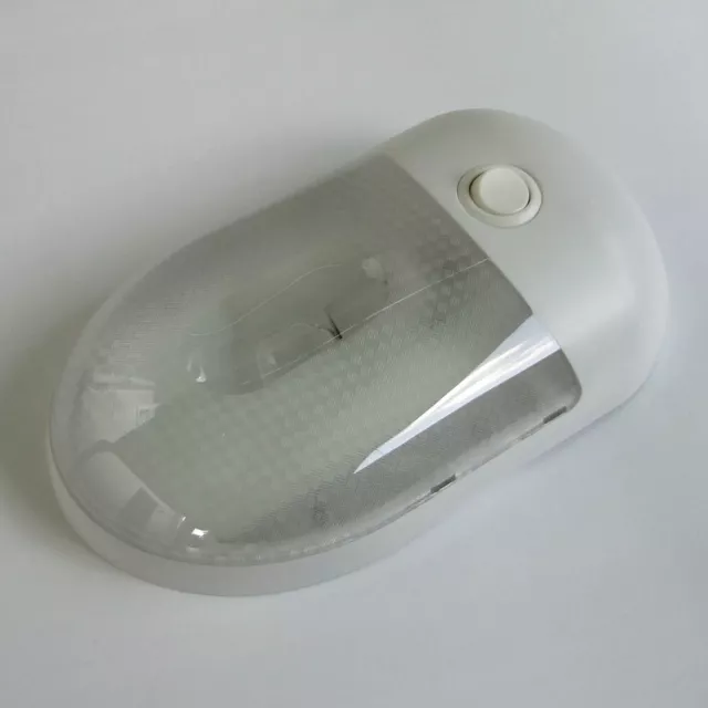 12 Volt Ceiling Bunk Light Oval Lamp Boat Motorhome Caravan Cab