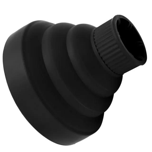 (Black)Universal Collapsible Hair Dryer Diffuser Portable Travel Folding TRX
