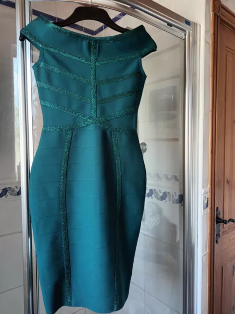 Ladies Stunning Party Cocktail Green Dress Dress Size Small / 8 Worn Once