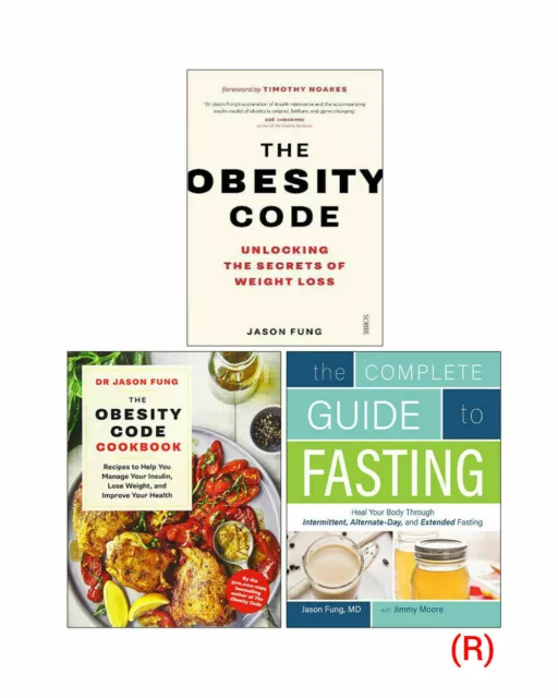 Obesity Code,Guide to Fasting,Obesity Code Cookbook 3 Books Collection Set NEW
