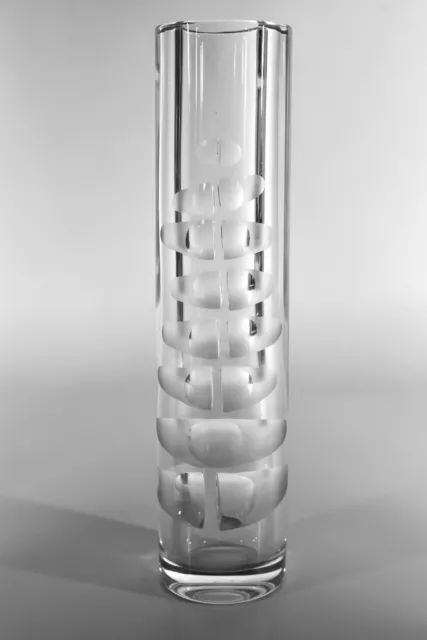 PEILL & PUTZLER Glas Vase Spiraeos ° Tiefschliff ° Design Horst Tüselmann 1968