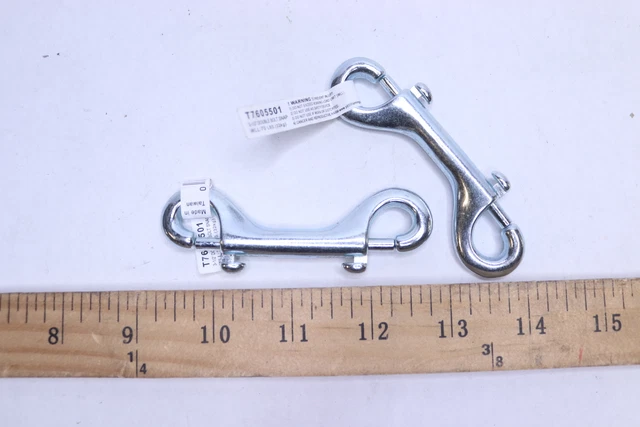 (2-Pk) Campbell Chain Double Ended Bolt Snap Zinc Plated 9/32" x 3-1/2" T7605501