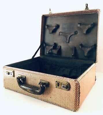 Vintage Luggage Vanity Toiletries Cosmetic Train Case Hard Case