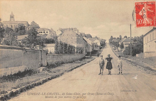 Carte Postale Ancienne Orsay (91) – Place De La République Et Pharmacie Rousseau – Années 1910