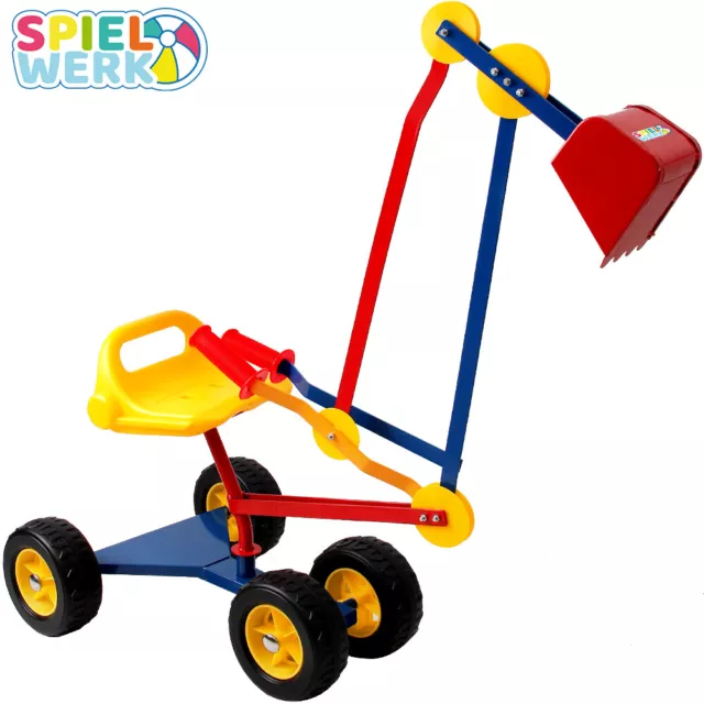 Spielwerk® Sitzbagger Sandbagger Sandkastenbagger Sandspielzeug Spielzeug Kinder