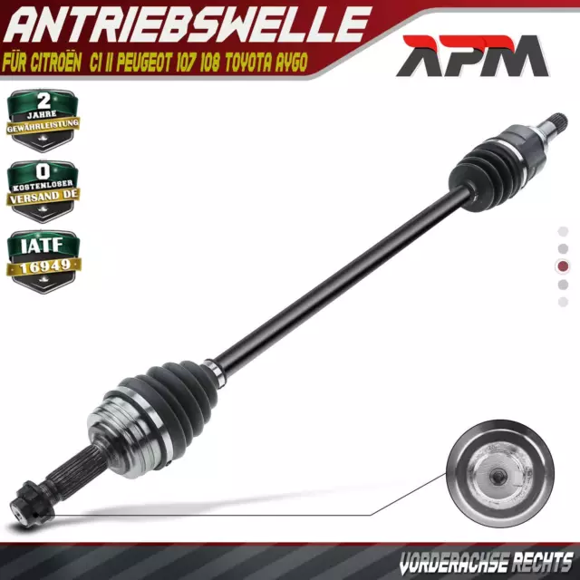 Antriebswelle Vorne links für Citroën C1 II Peugeot 107 108 Toyota Aygo 1.0L