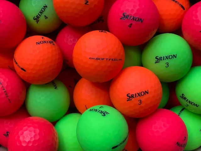 50 Balles de Golf srixon soft feel Mat Coloré AAA / AAAA Qualité lakeballs