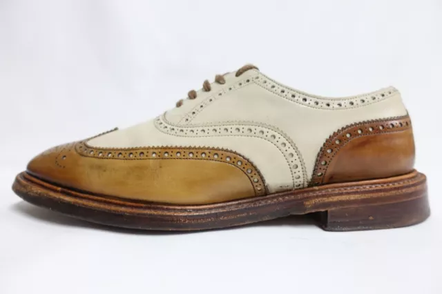 HERRING SHOES CHEANEY Dress Shoe Wingtip Spectator Brown Oxfords 9.5D ...