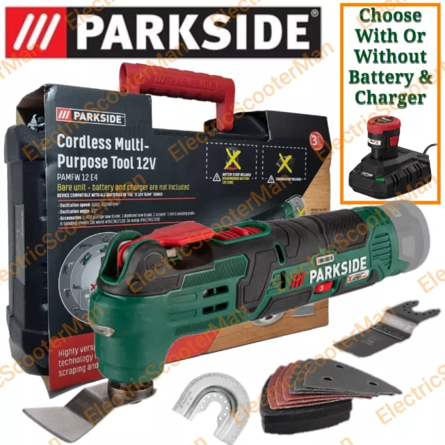 Parkside 12V Cordless Multi Purpose Tool - Optional For 2Ah Battery And Charger