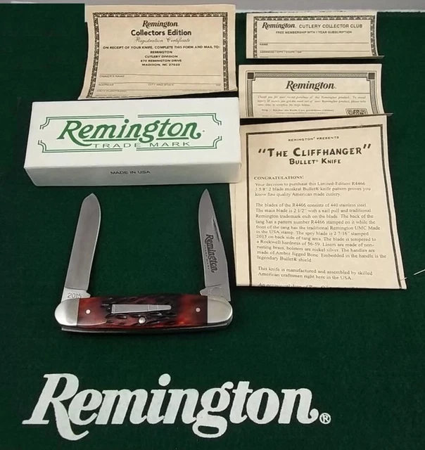 2015 Remington The Cliffhanger USA R4466 Amber Muskrat Bullet Knife