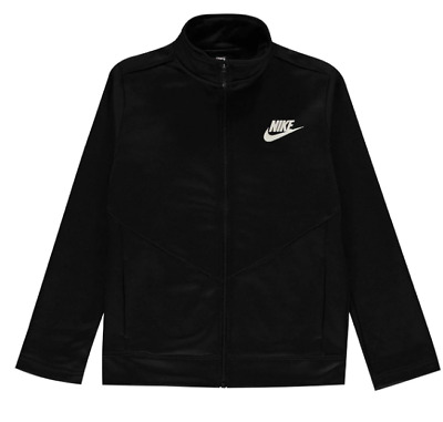 Nike NSW Poly Tracksuit Top Boys Black UK Size 7-8 Years *REF140